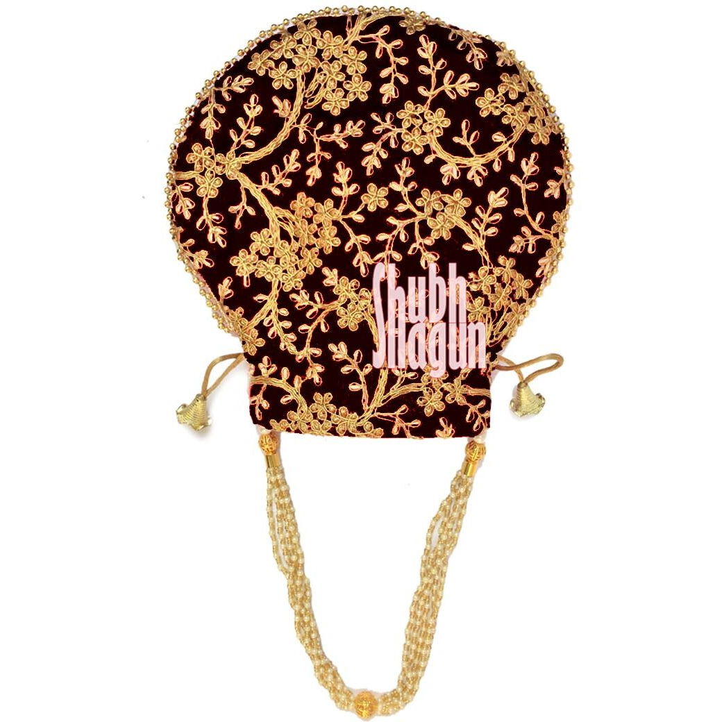 Shubh Shagun Women's Potli (Black)