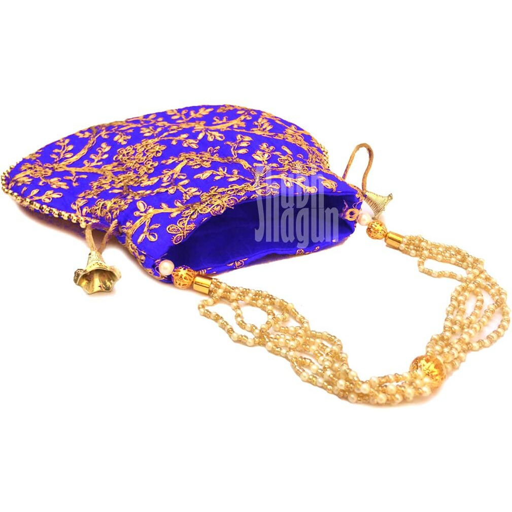 Shubh Shagun Women's Potli (Royal Blue)