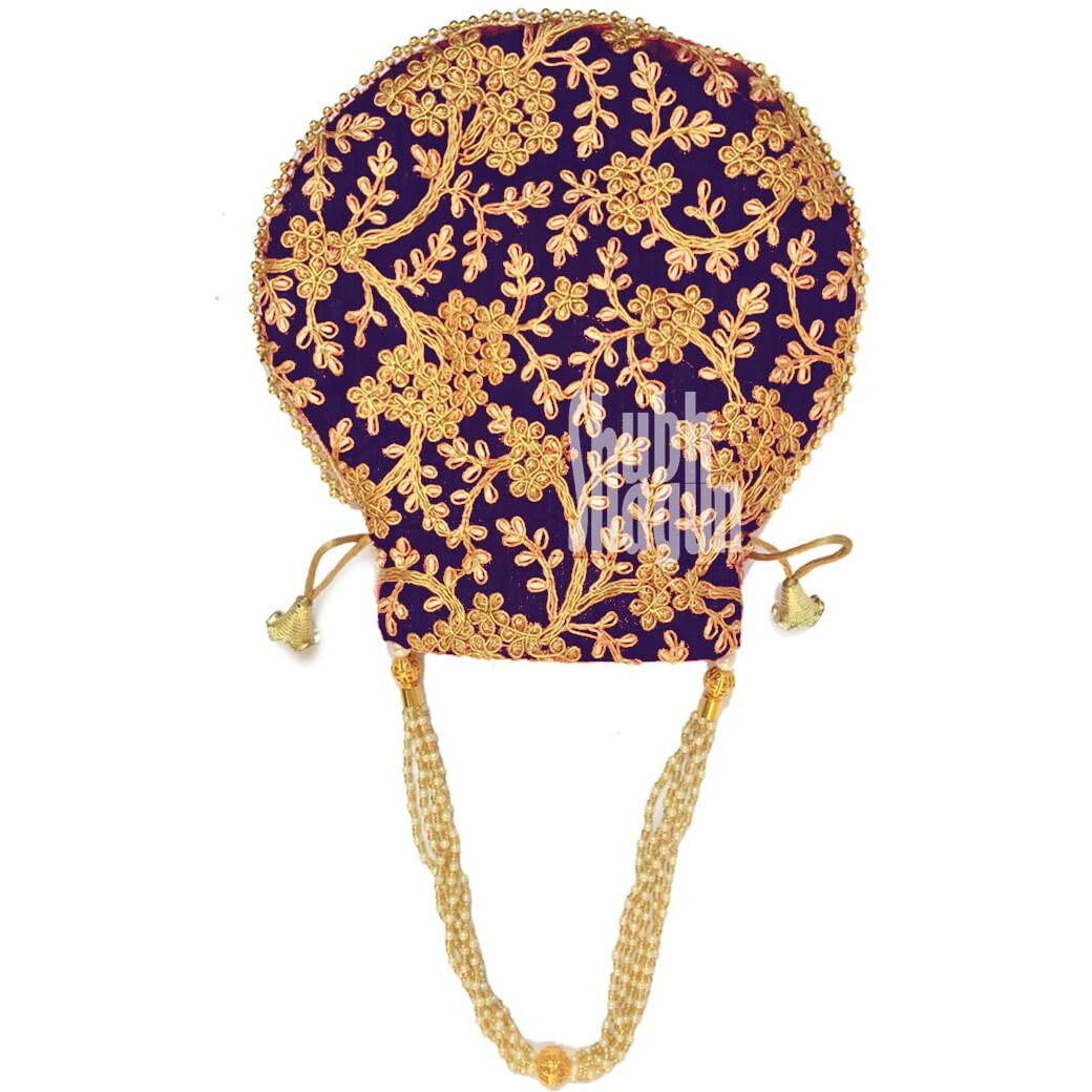 Shubh Shagun Womens Potli Bag , Navy Blue New