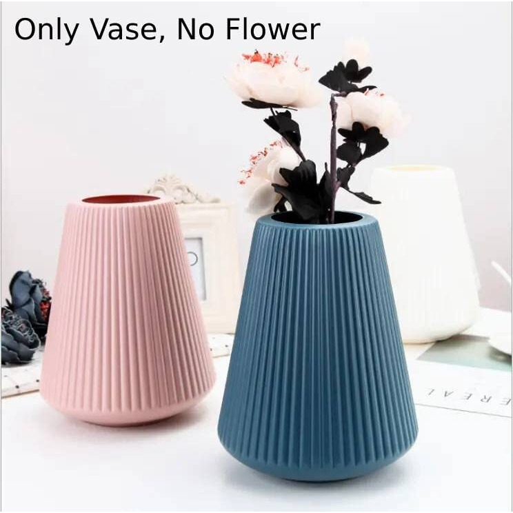 Satyam Kraft 1 Piece Big Size Unbreakable & Light Weight Plastic Vase For Newyear, Flower Pot, Gift, Home Decor Item, Diwali,Nordic Design, Decoration And Craft (Model 1)