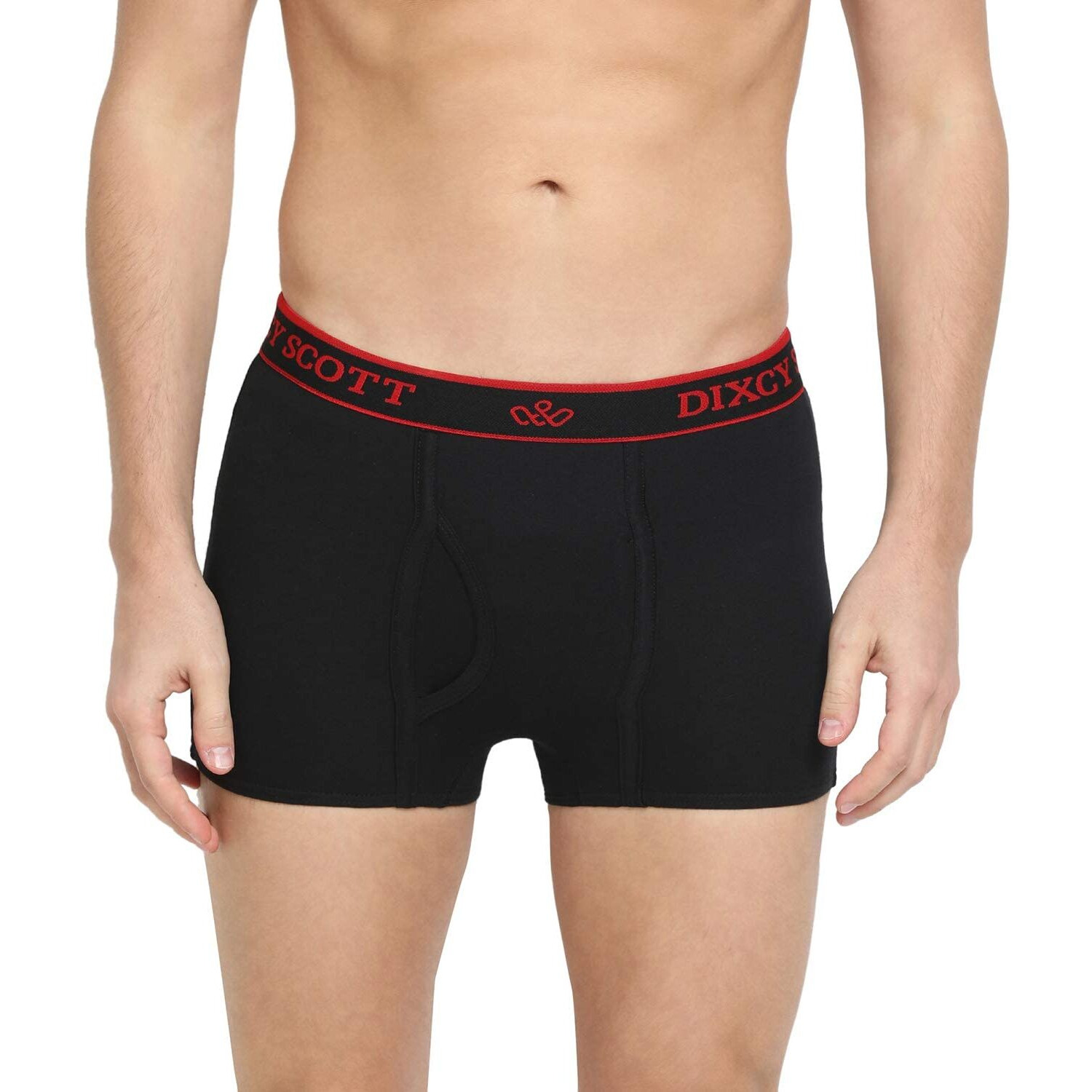 Dixcy Scott Originals MenS Long Cross Trunk Comfort Fit Solid Innerwear Outer Elastic With Spandex(Navy/Coffee Brown/Black - Pack Of 3 )-90