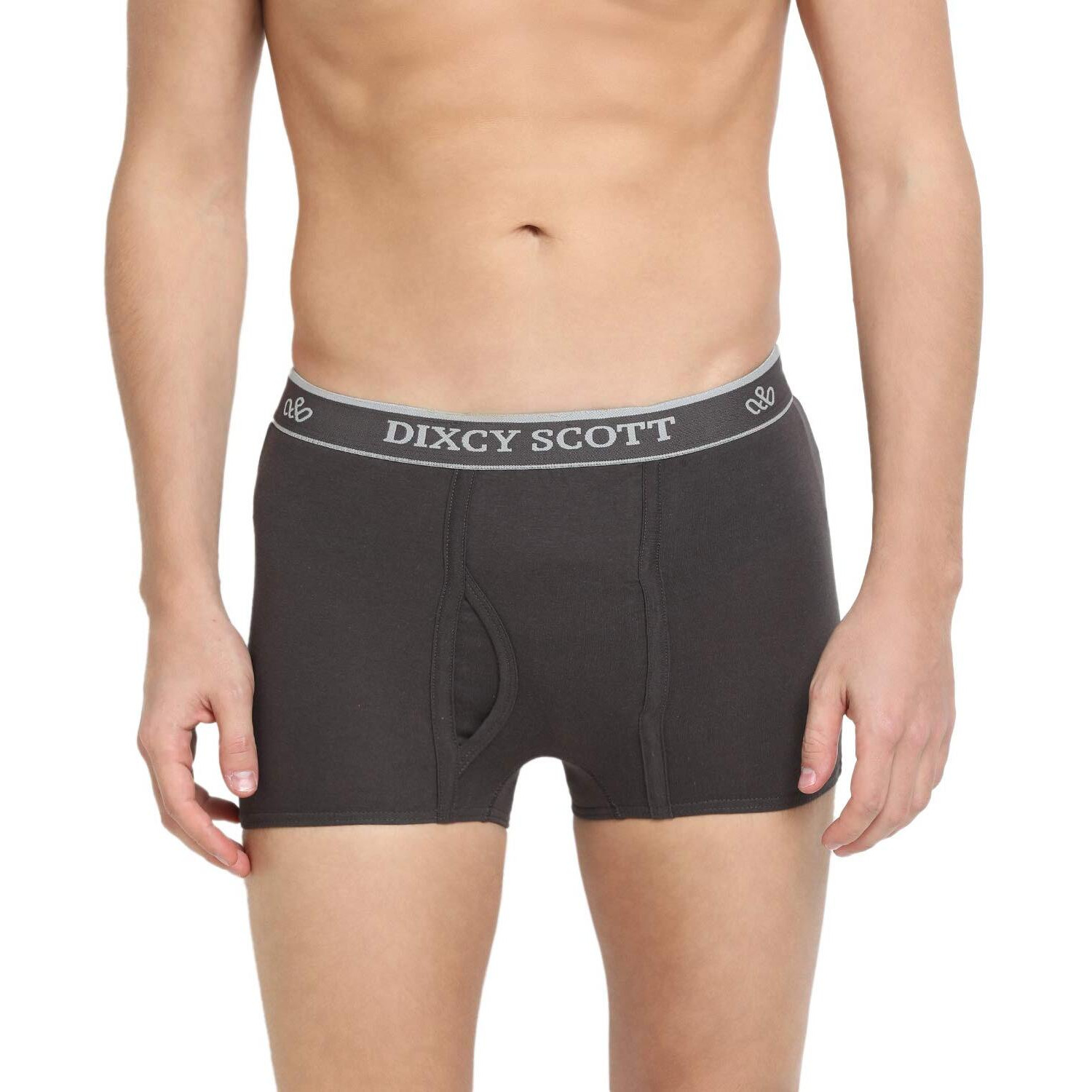 Dixcy Scott Originals MenS Trunk Snug Fit Solid Innerwear - Swish Trunk(Light Coffee Brown/Navy/Dark Grey - Pack Of 3 )-95