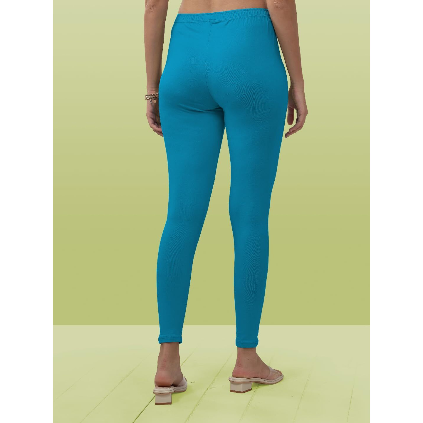 Lyra Women Solid Premium Cotton Ankle Length Leggings | Mid-Waist | Fashionwear