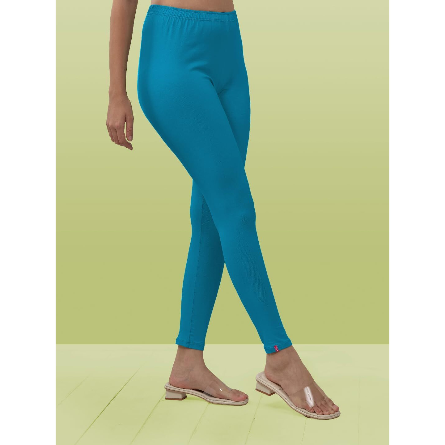Lyra Women Solid Premium Cotton Ankle Length Leggings | Mid-Waist | Fashionwear