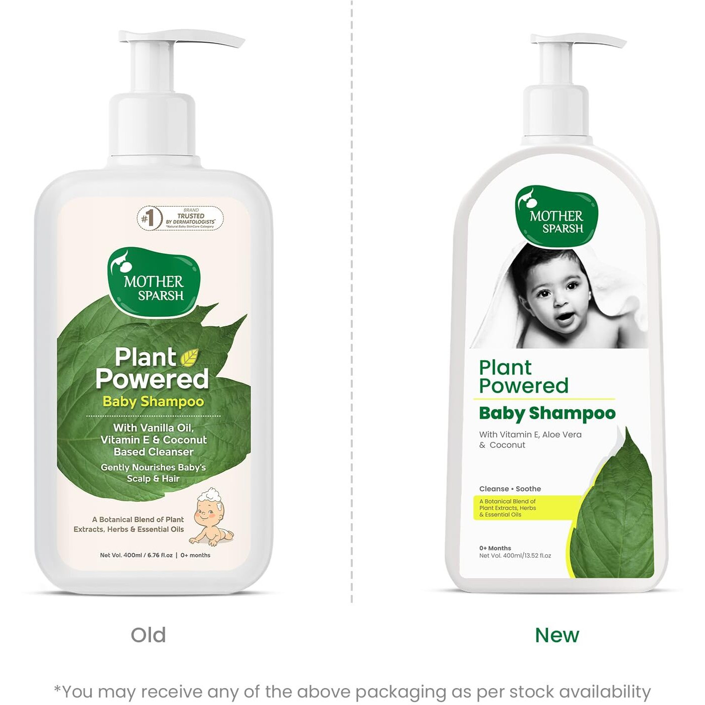 Mother Sparsh Plant Powered Natural Baby Shampoo With Vanilla Oil, Vitamin E & Coconut Oil | Nourishes Baby's Scalp & Hair - 400Ml