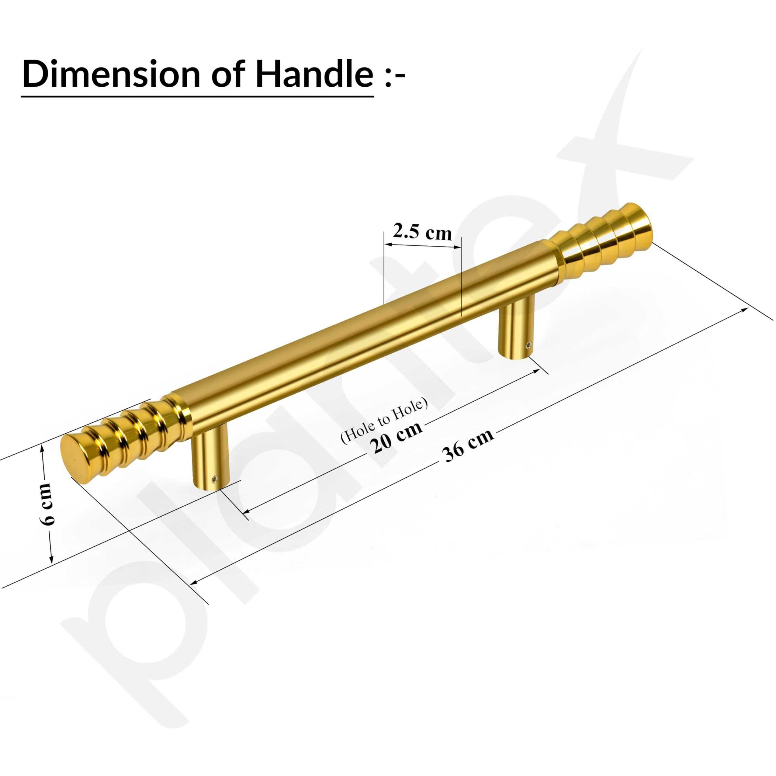 Plantex Golden Lotus 14 Inches Main Door Handle/Handle For Glass Door/Wooden Door Handle/Pull And Push Operations (Gold), Pull Handle - 3 Years Warranty
