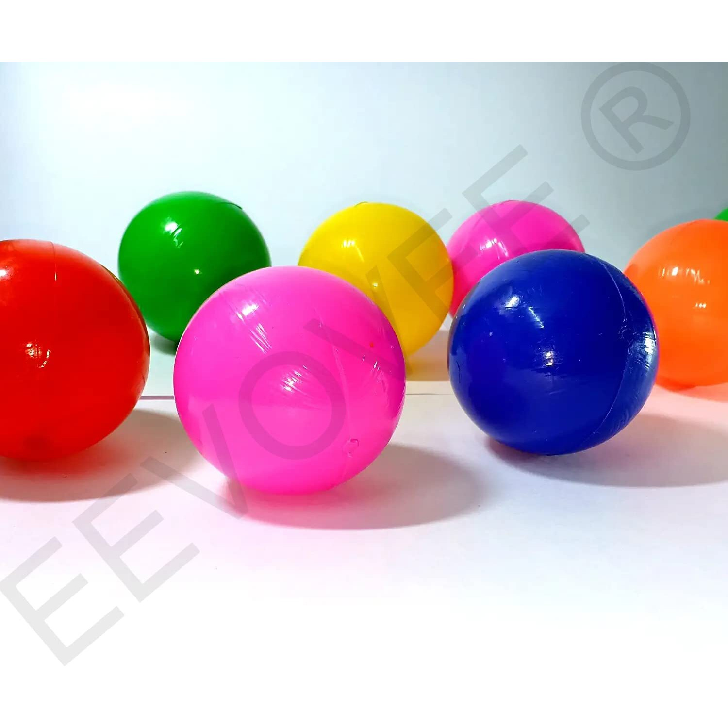 Eeovee, 200 Pcs 4 Cm Soft And Safe Multi Colour Fun Packed Plastic Pool Balls For Kids. (Bpa-Free And Non-Toxic Plastic Balls For Kids - Isi 9873 Safety Certified)