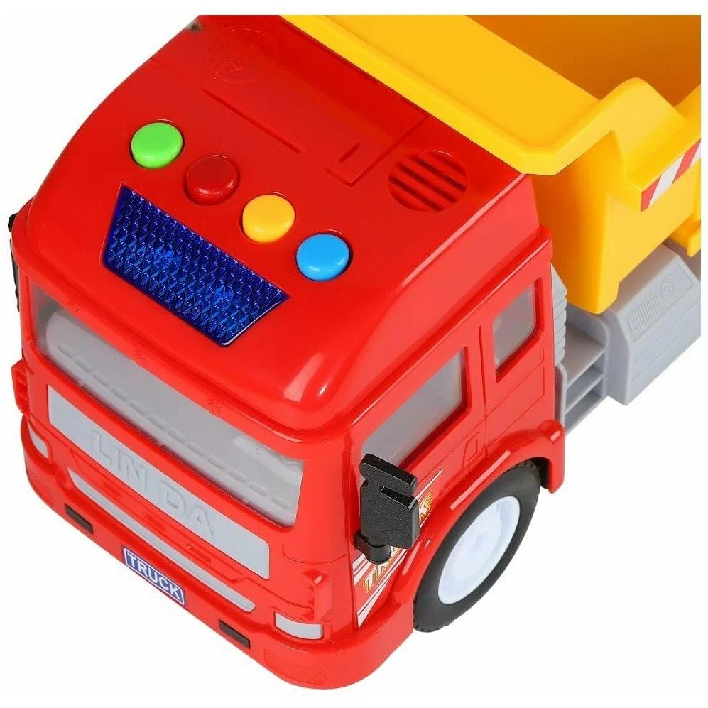 Deoxy Big Size Construction Dumper Trucks Toy With Movable Parts Push And Go Vehicle Toys For Boys And Girls 3+ Years (Red, Yellow)