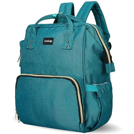 Luvlap Lily Travel Multifunctional Waterproof Diaper Bag-Backpack Cum Tote Bag (Green)