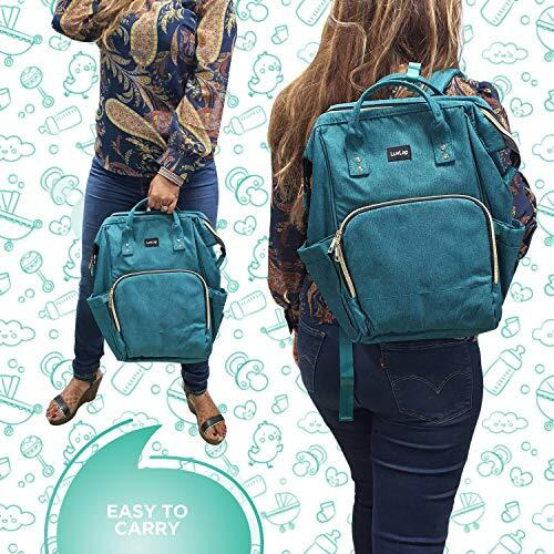 Luvlap Lily Travel Multifunctional Waterproof Diaper Bag-Backpack Cum Tote Bag (Green)