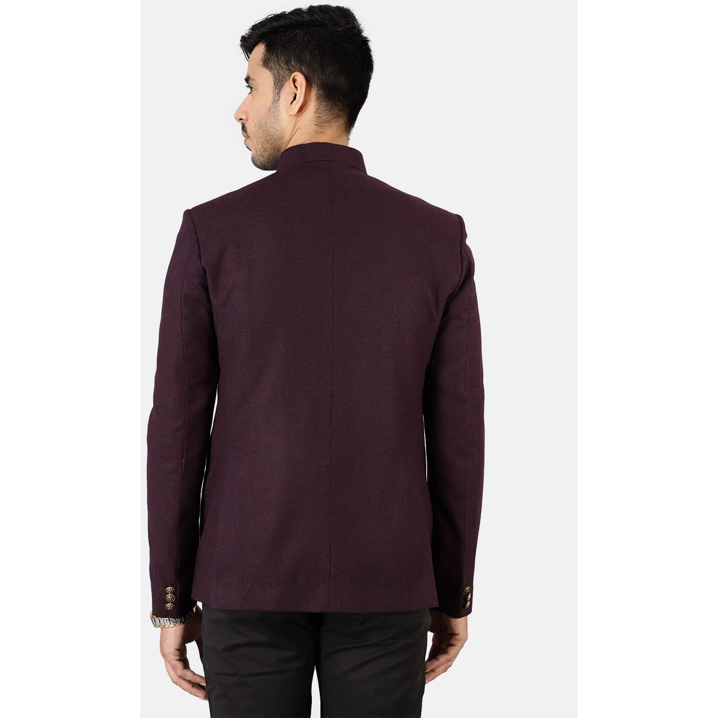 Wintage Men's Wool Purple Bandhgala 38/ S