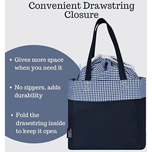 Crazydodo | Unisex Reusable Lunch Bag For Office Men, Women, Kids Tiffin With Internal Mesh Pocket & Bottle Holder Tiffin Bags For Office| Blue,7 Litre