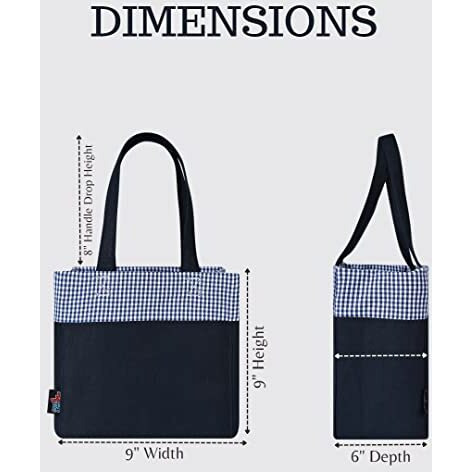 Crazydodo | Unisex Reusable Lunch Bag For Office Men, Women, Kids Tiffin With Internal Mesh Pocket & Bottle Holder Tiffin Bags For Office| Blue,7 Litre