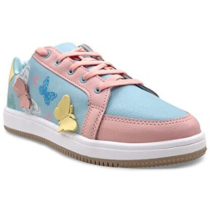 Kazarmax Xxiv Pink Blue White Pastel Colourblock Trainers/Sneakers Shoes For Girls/Women- 4 Uk