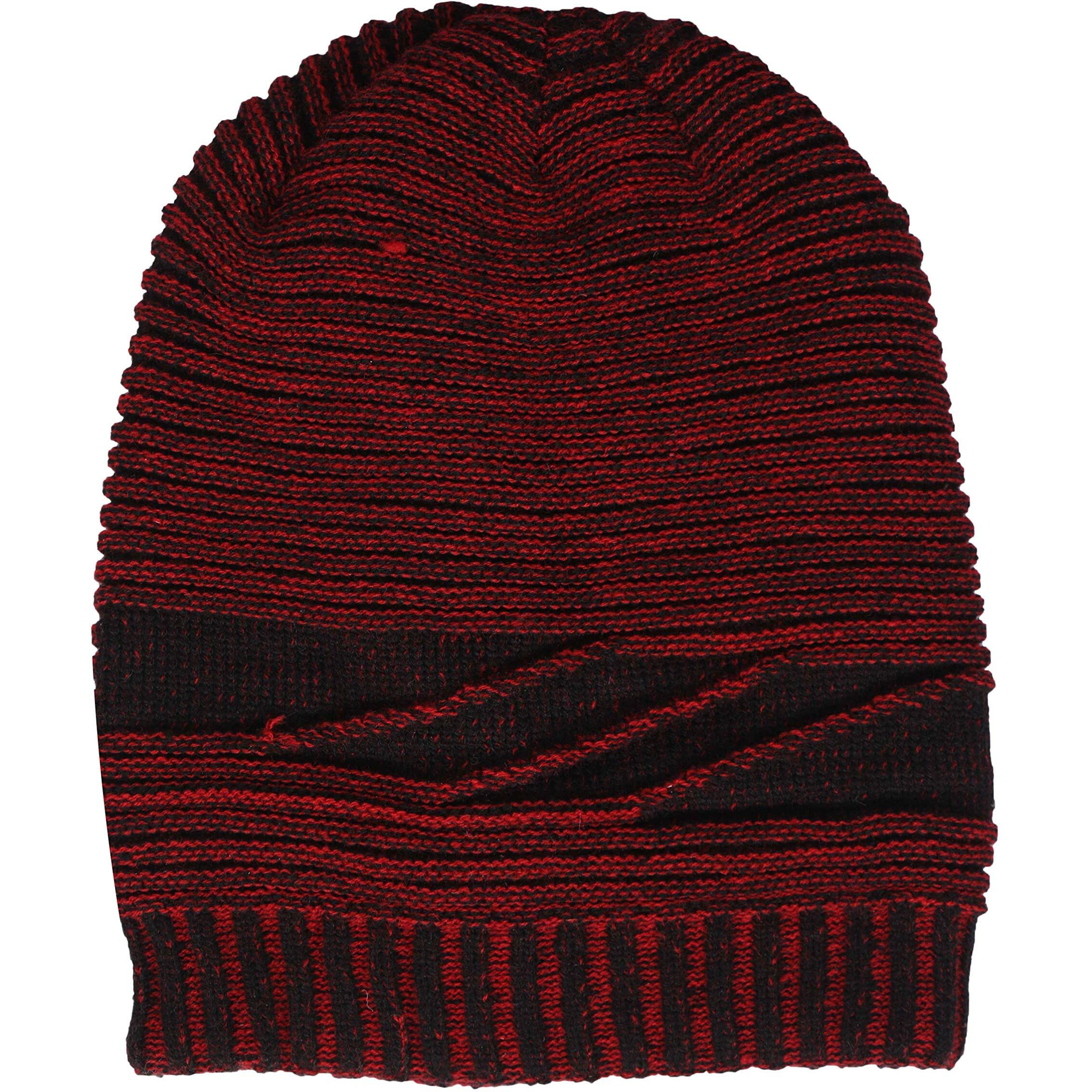 Fabseasons Unisex Acrylic Woolen Slouchy Beanie For Winters With Faux Fur On The Inner Side For Protection From Cold