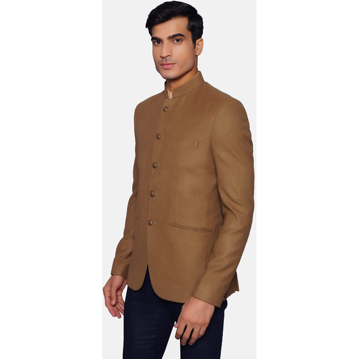 Wintage Men's Tweed Casual And Festive Blazer Coat Jacket  Brown,Medium