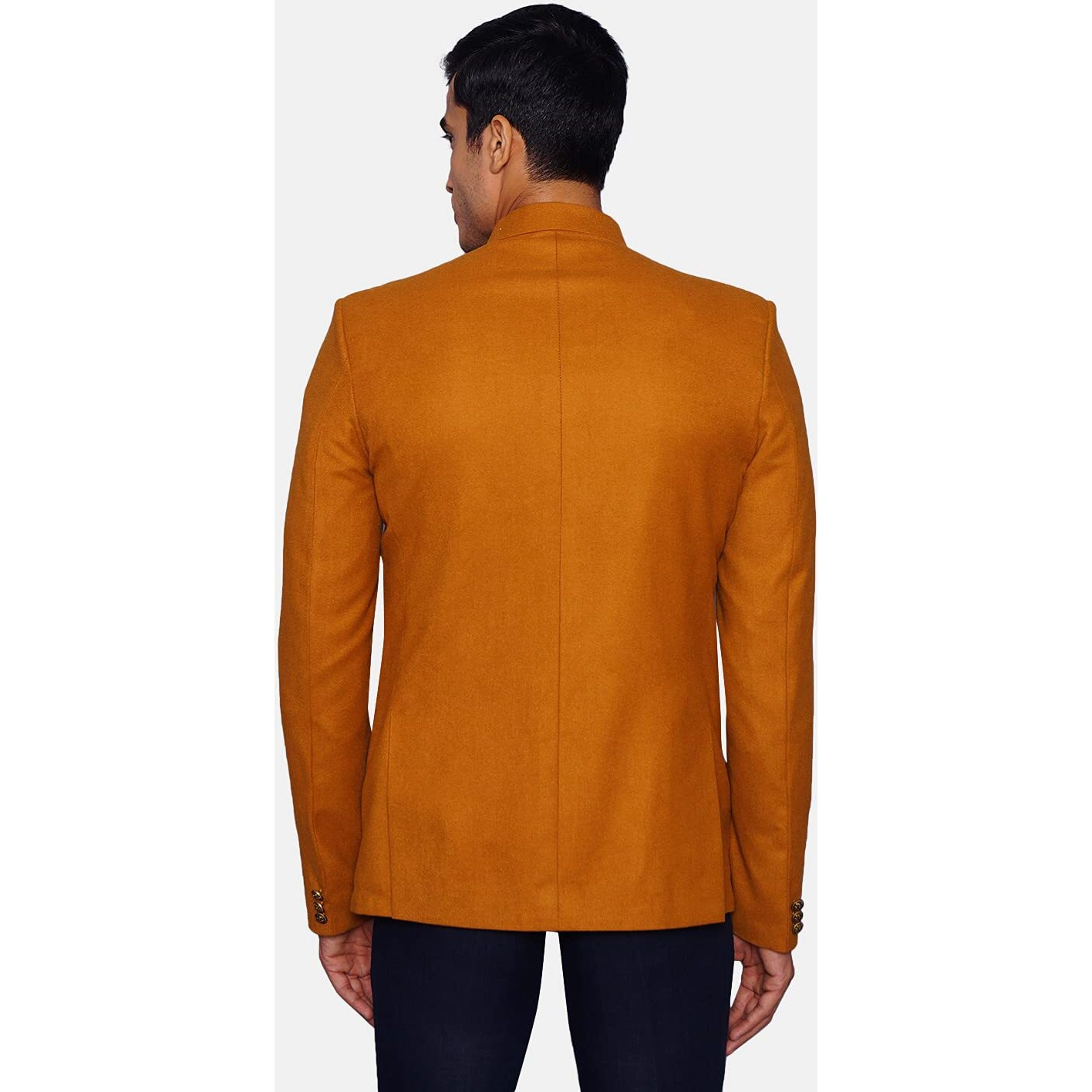 Wintage Men's Tweed Casual And Festive Blazer Coat Jacket  Orange,Large