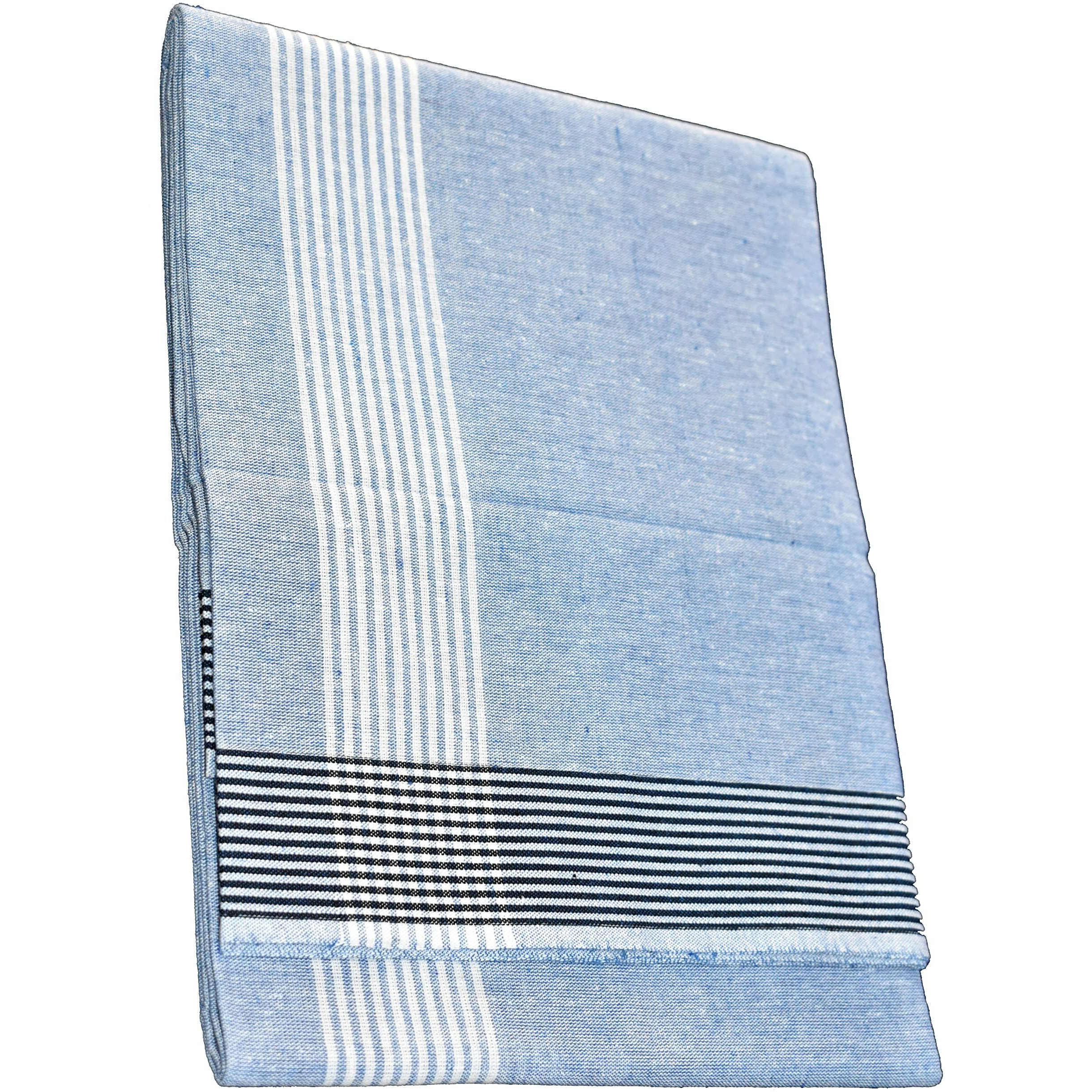 Tuni Mani Men's Cool Cotton Casual Style Dhoti Plain Solid/Length 2.0M (Pack Of 2) (25 Royal Blue & Royal Blue Light)