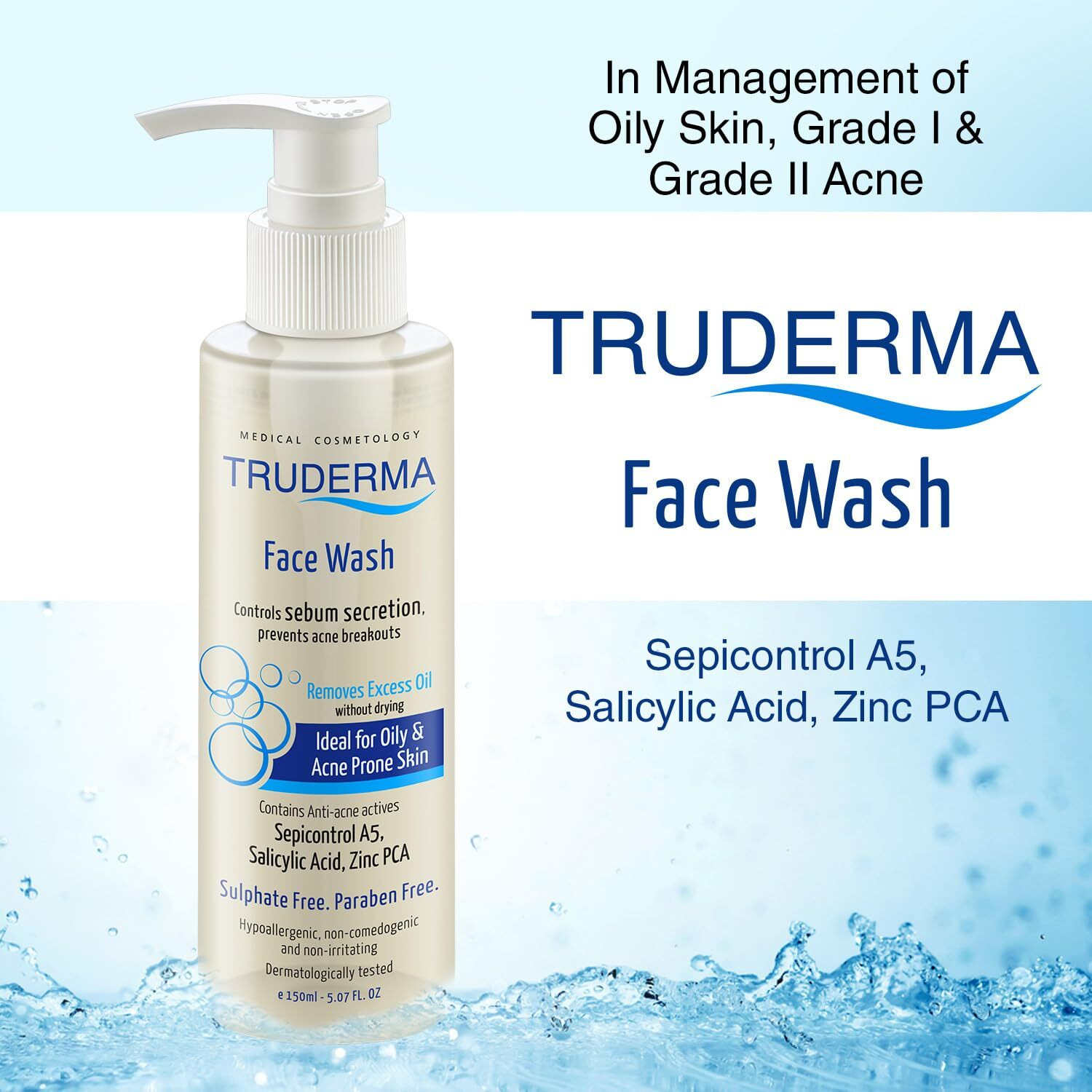 Regaliz Truderma Face Wash With 1% Salicylic Acid  Pack Of 2, Cleansing Formula For Smooth, Radiant Skin