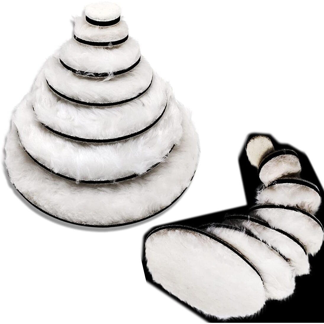 Diy Crafts 1 Pc, 4" Inch Fur Felt Pad Only, 1" Inch - 7" Inch Wool Felt Polishing Disc Hook & Loop Backing Fur Pad Grinding Accessories For Dremel Woodworkin (1 Pc, 4" Inch Fur Felt Pad Only)