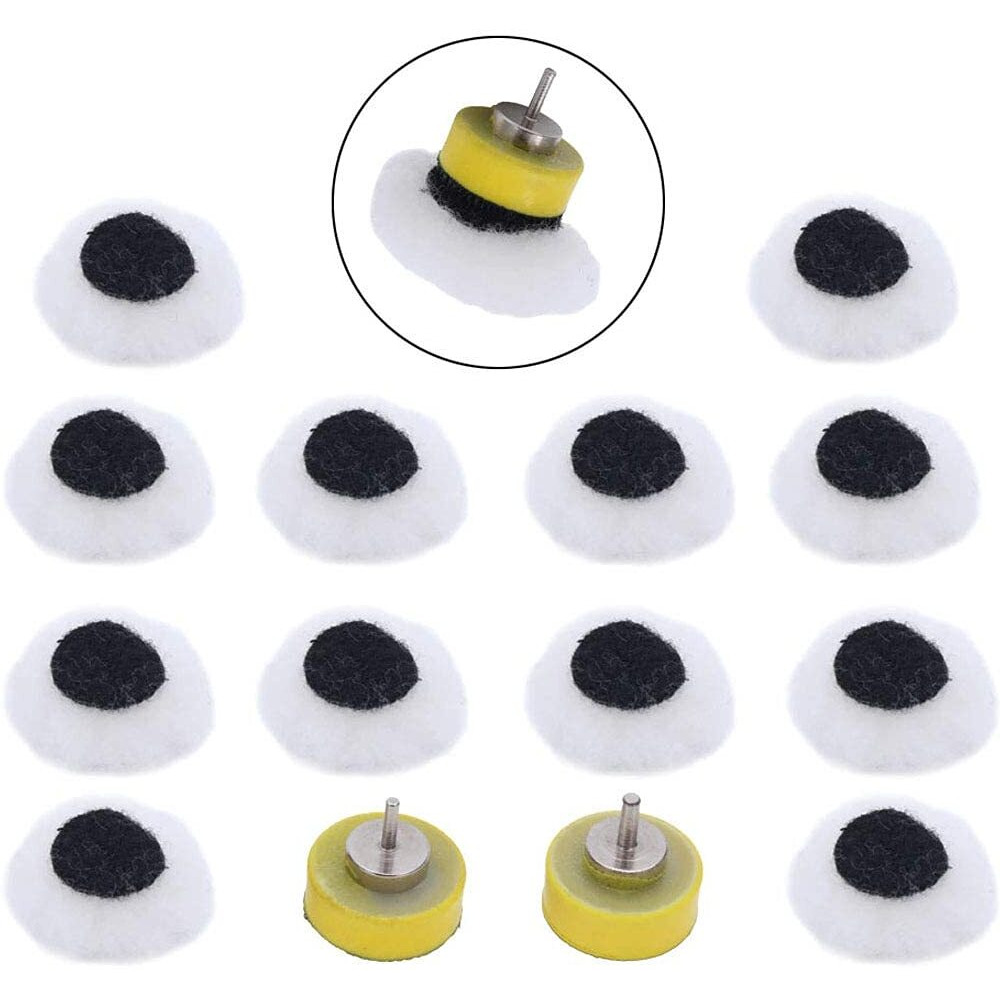 Diy Crafts 5 Pcs, 1" Inch Fur Felt Pad Only, 1" Inch - 7" Inch Wool Felt Polishing Disc Hook & Loop Backing Fur Pad Grinding Accessories For Dremel Woodworki (5 Pcs, 1" Inch Fur Felt Pad Only)