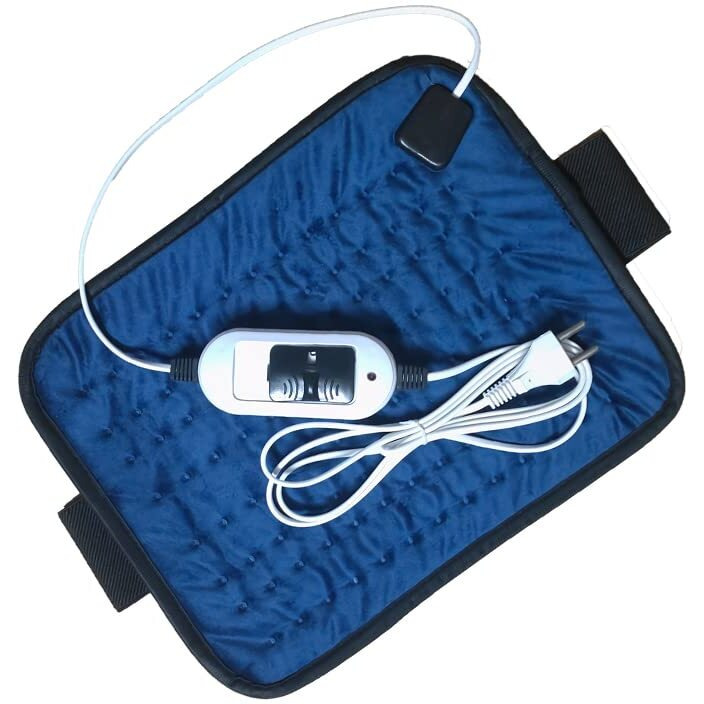 Dr Care Velvet Electric Heat Therapy Orthopedic Pain Reliever Electric Heating Pad For Joints, Muscle, Back, Leg, Shoulder, Knee, Neck (With Auto Temperature Controller) Multi Colour (Blue)