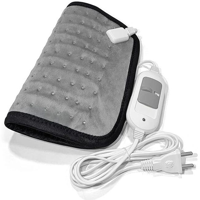 Dr Care Velvet Electric Heat Therapy Orthopedic Pain Reliever Electric Heating Pad For Joints, Muscle, Back, Leg, Shoulder, Knee, Neck (With Auto Temperature Controller) Multi Colour (Grey)