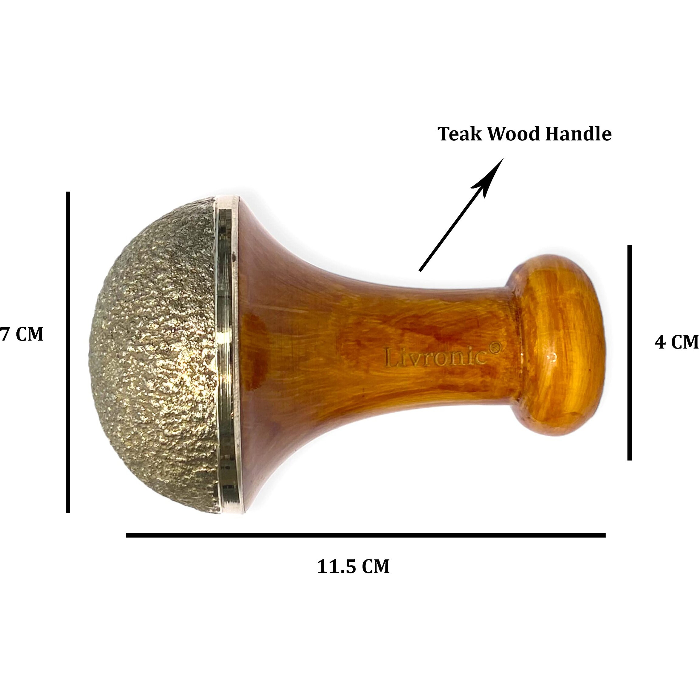 Livronic Bronze Kansa Natural Vatki Cup Ayurvedic Detox Foot Massager Relaxation And Deep Cleaning Ancient Indian Technique One Side Finishing With Round Line (Pack Of 1) Natural B16