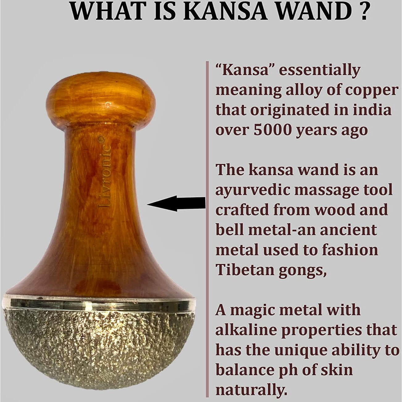 Livronic Bronze Kansa Natural Vatki Cup Ayurvedic Detox Foot Massager Relaxation And Deep Cleaning Ancient Indian Technique One Side Finishing With Round Line (Pack Of 1) Natural B16