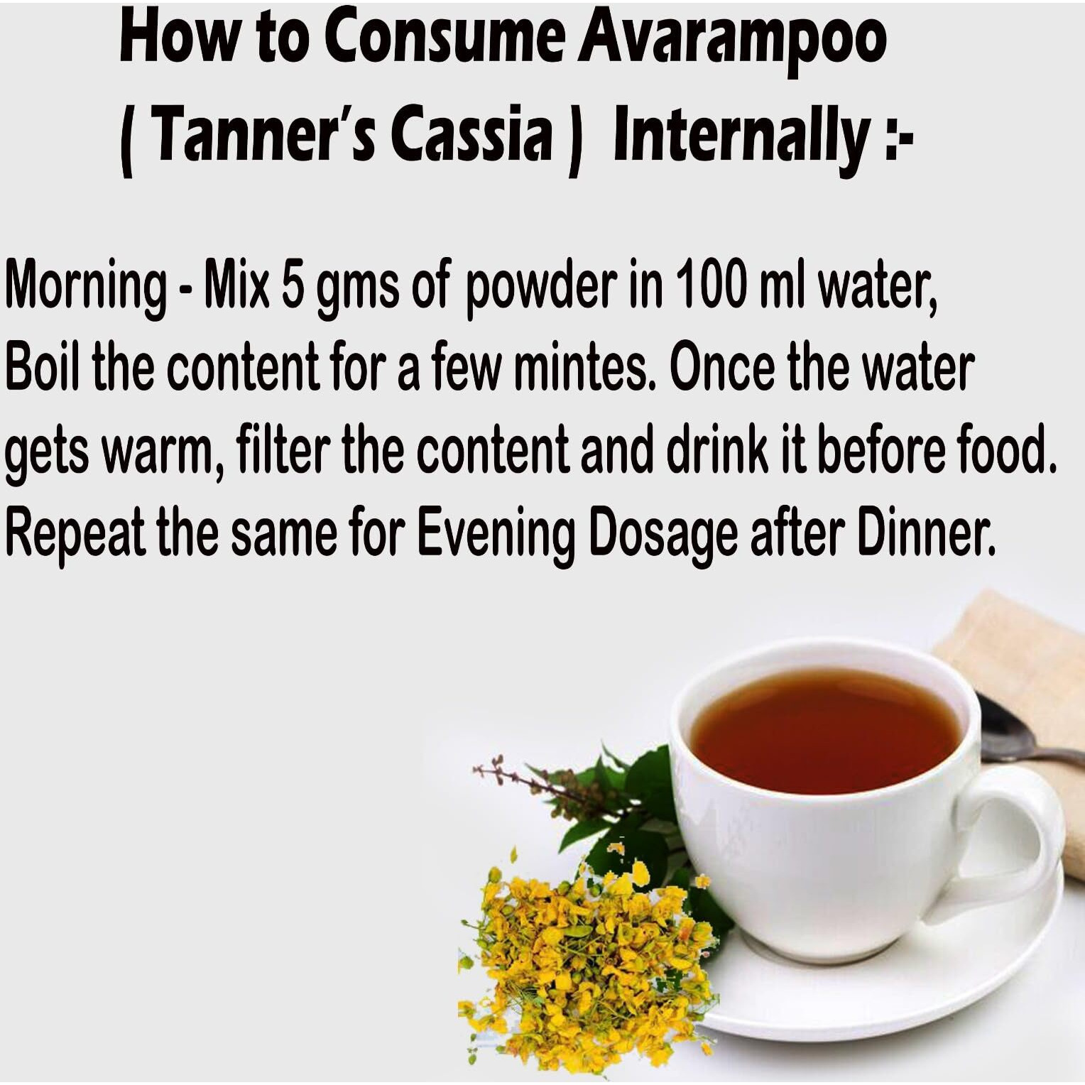 Iagrifarm Organic Avaram Poo/Sennna Powder - 100 Gram/Tarwara/Tangedu Flower Powder