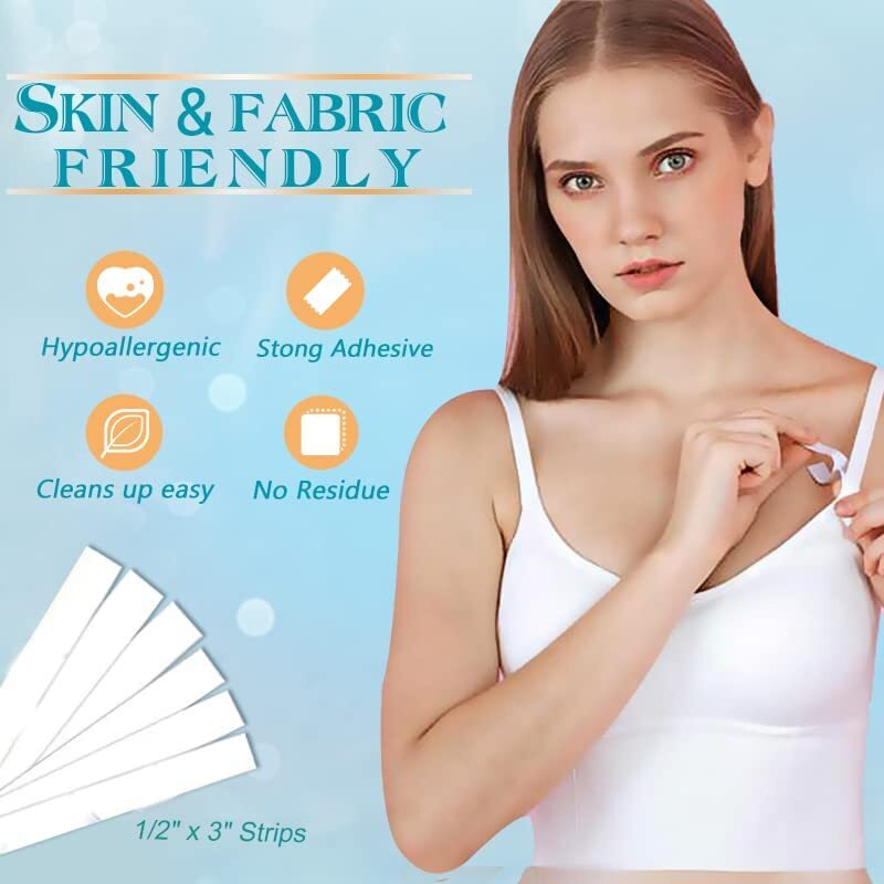 Womens Clear Double Sided Fashion Beauty Tape For Clothing And Body - 36 Strips - Fashion Dressing Tape/Invisible Double-Sided Body Tape (Fabric And Skin Friendly) Strong Adhesive For All Day Use | Transparent (Pack Of 36) (Body_36 Strips)