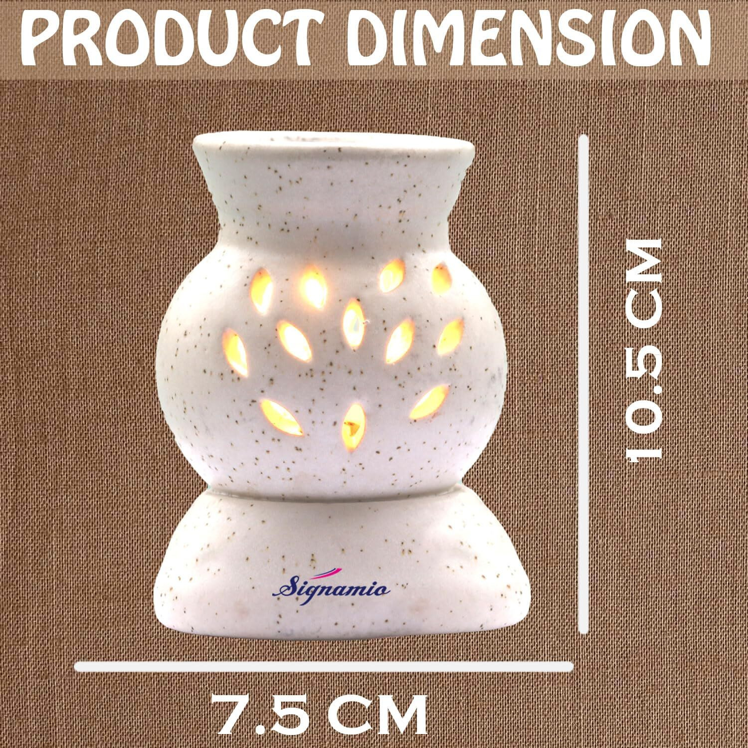 Signamio Aroma Burner Diffuser For Home Fragrance Lamp For Home,Office, Bathroom, Pooja Room, Meditation, Yoga - Dn-12 (Rose, Sandal, Lemon Fragrance)