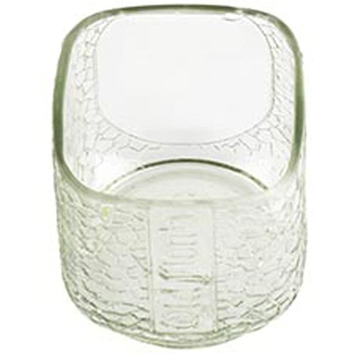 Kavi Top Cut Old Monk Recycled Bottle Platter - Upcycled Serving Tray (Clear)