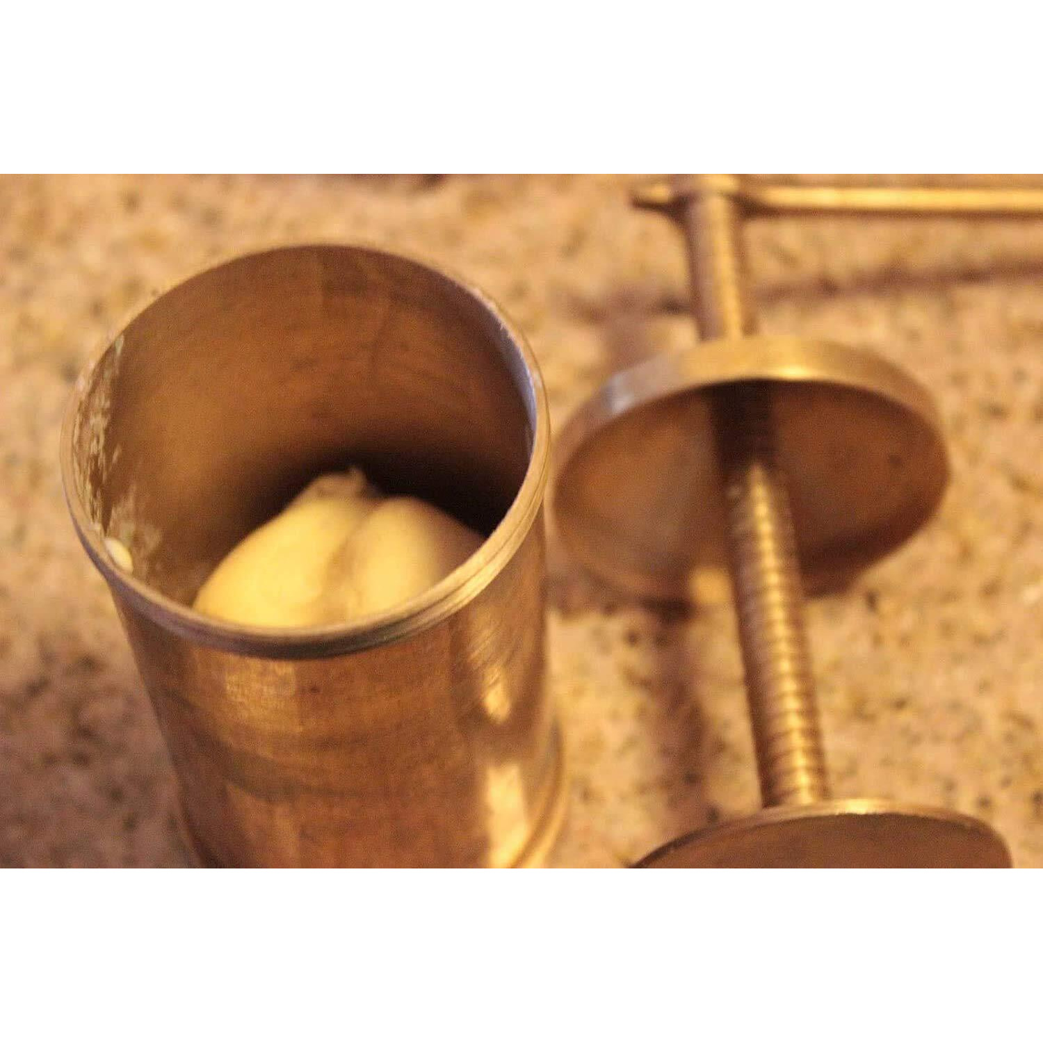 Konquer Times Kts Pure Brass Sev Sancha Machine With Free 6 Different Jali For Making Different Types Of Sevaiya, Sev, Gathiya Murukku, Chakli, Bhujia Etc - 1000 Watts
