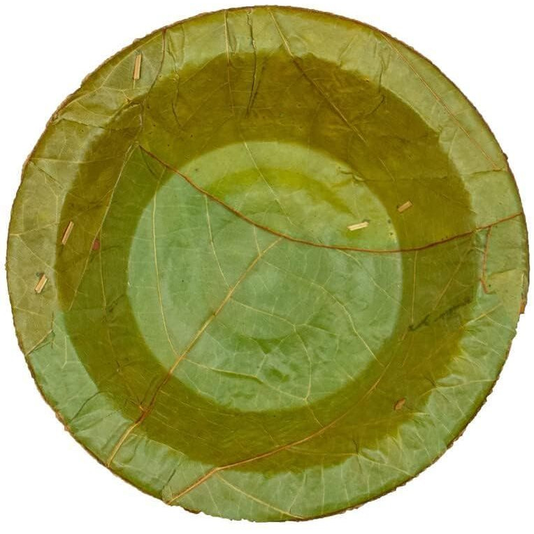 Swhf 100% Bio-Degradable | Disposable | Eco-Friendly | Wedding | Anniversary | Birthday | Party Events | Occasion | Compostable | Natural | Sal Leaf Bowl And Dona- 4.25"" (Pack Of 50)