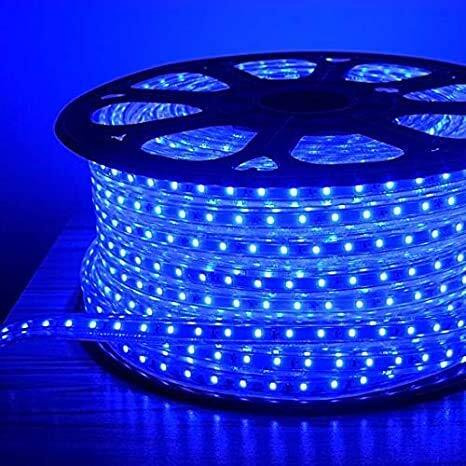 Khodiyar Online Store 3014 Led Strip Rope Light (Blue-25 Meter), Water Proof Ip65, Decorative Led Flexible Strip Light With Adapter | Pack Of 1 Pcs.