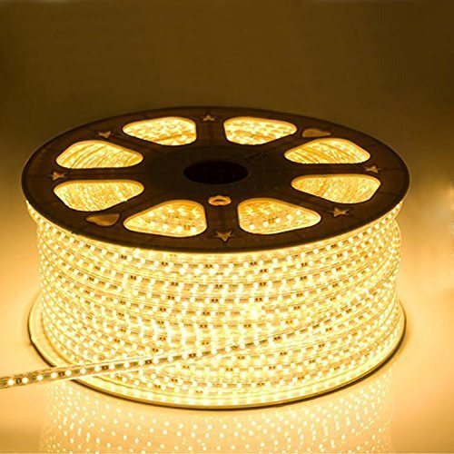 Khodiyar Online Store 3014 Led Strip Rope Light (Warmwhite Or Yellow-15 Meter), Water Proof Ip65, Decorative Led Flexible Strip Light With Adapter | Pack Of 1 Pcs.