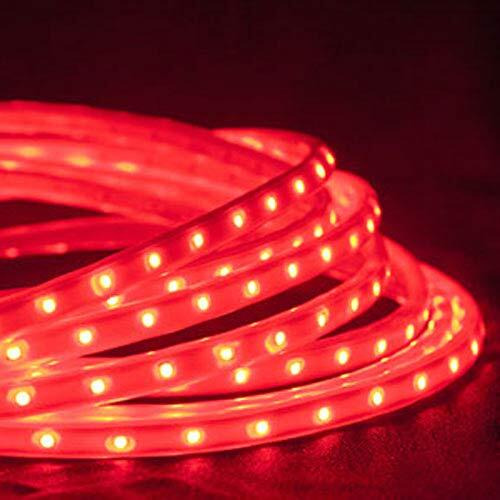 Khodiyar Online Store 3014 Led Strip Rope Light (Red-10 Meter), Water Proof Ip65, Decorative Led Flexible Strip Light With Adapter | Pack Of 1 Pcs.