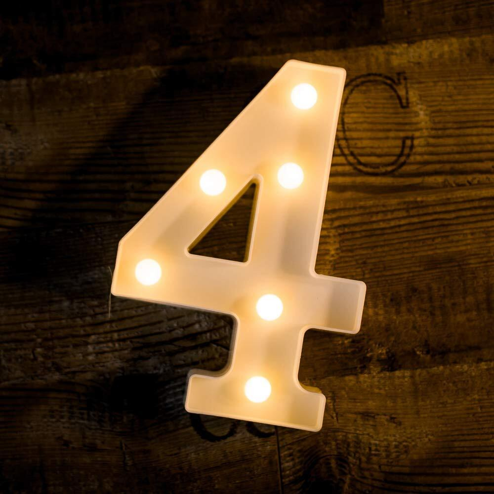 Perfect Pricee Powered Led Marquee Letter Lights, Warm White (4)