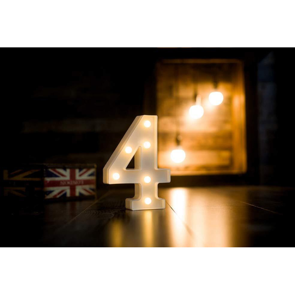 Perfect Pricee Powered Led Marquee Letter Lights, Warm White (4)