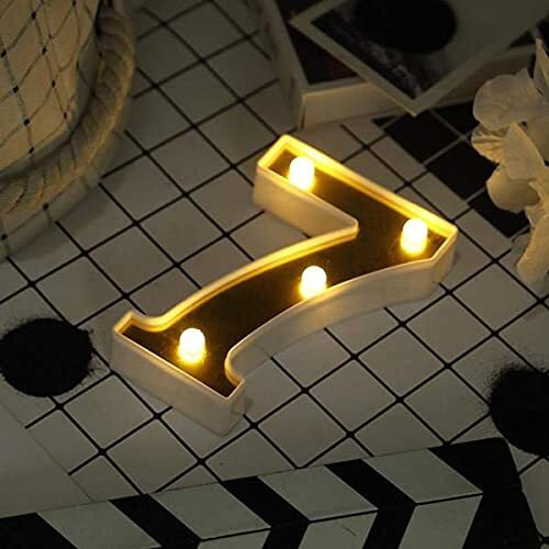 Satyam Kraft 1 Pcs Golden Marquee Alphabet Shaped Letter Led Name Light For Aesthetic Decorations, Romantic Gift, Valentine, Room, Bedroom, Home Decor, Wedding, Birthday, Night And Wall Lamp (7)