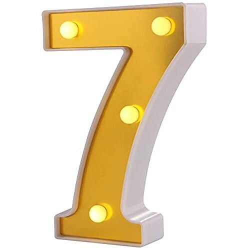 Satyam Kraft 1 Pcs Golden Marquee Alphabet Shaped Letter Led Name Light For Aesthetic Decorations, Romantic Gift, Valentine, Room, Bedroom, Home Decor, Wedding, Birthday, Night And Wall Lamp (7)