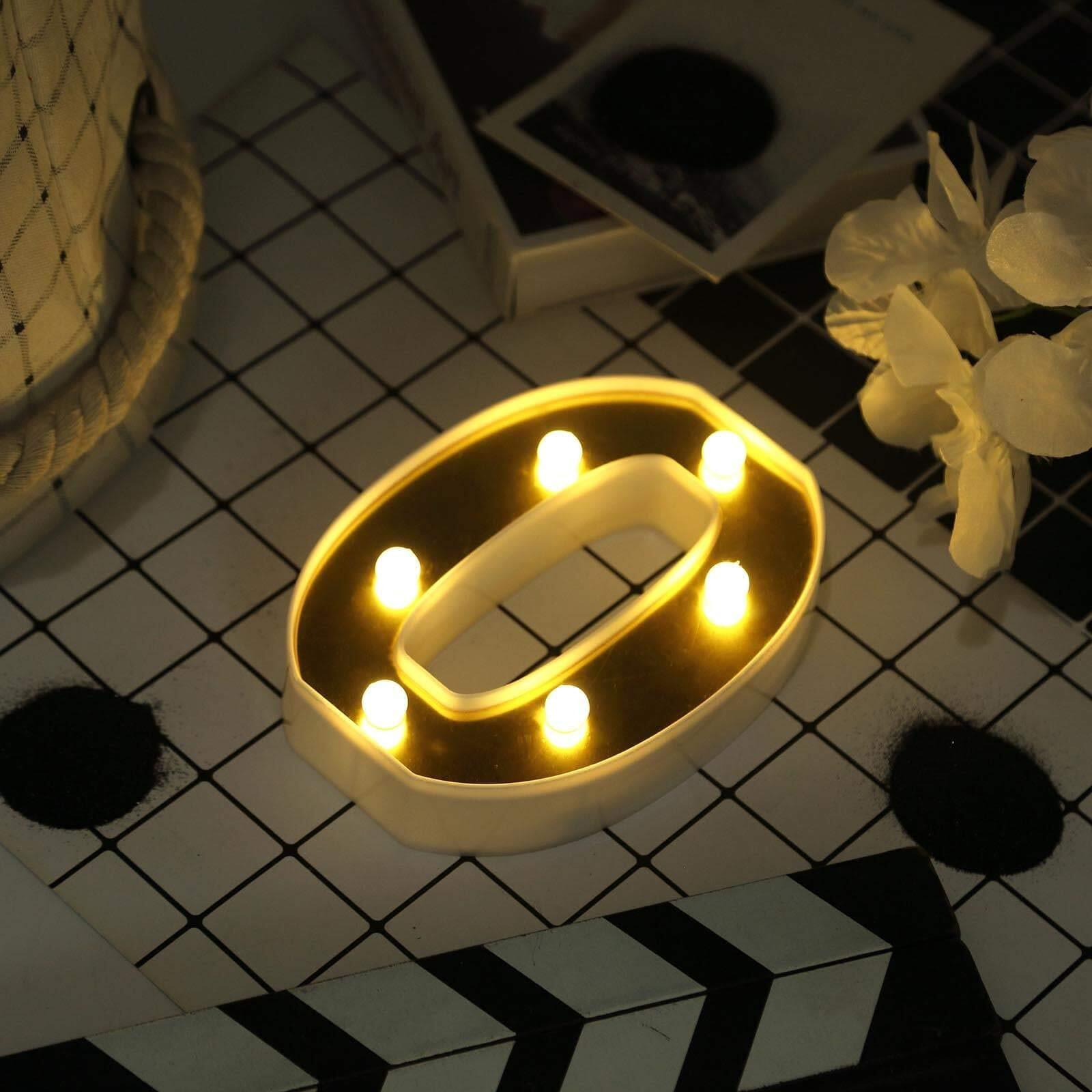 Satyam Kraft 1 Piece Golden Marquee Alphabet Shaped Led Light - Decorative Letter Lamp For ValentineS Day, Bedroom, Wedding, Birthday, Home Decor, Romantic Gift Night And Wall Lamp (O)