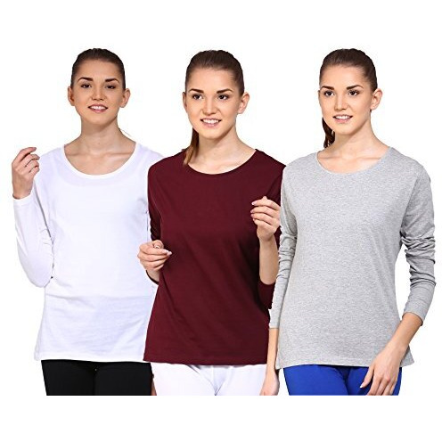 ApPulse WomenS Long Sleeve T Shirt(Combo Pack Of 3)
