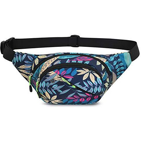 Gustave Waist Bag For Men Women, Waterproof Waist Bag Stylish Fanny Pack Lightweight Bum Bag With Adjustable Strap For Outdoor Sports Running Hiking (Maple Leaf)