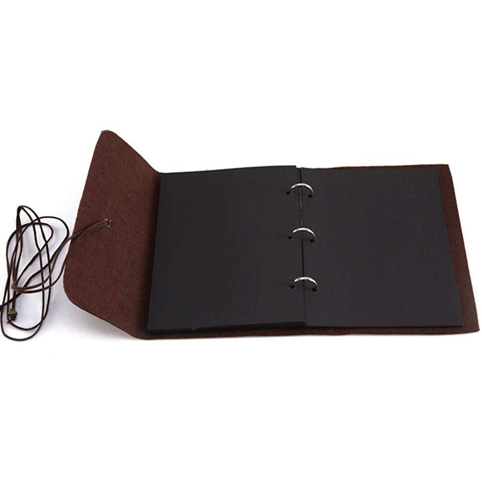 Hasthip Photo Book, Felt Cover Photo Album Book, Scrapbook Hand Made Diy Albums, Album For Photos Collection With 30 Sheets, Women's Day Gifts(Coffee, 7.5 X 6.9 Inch)