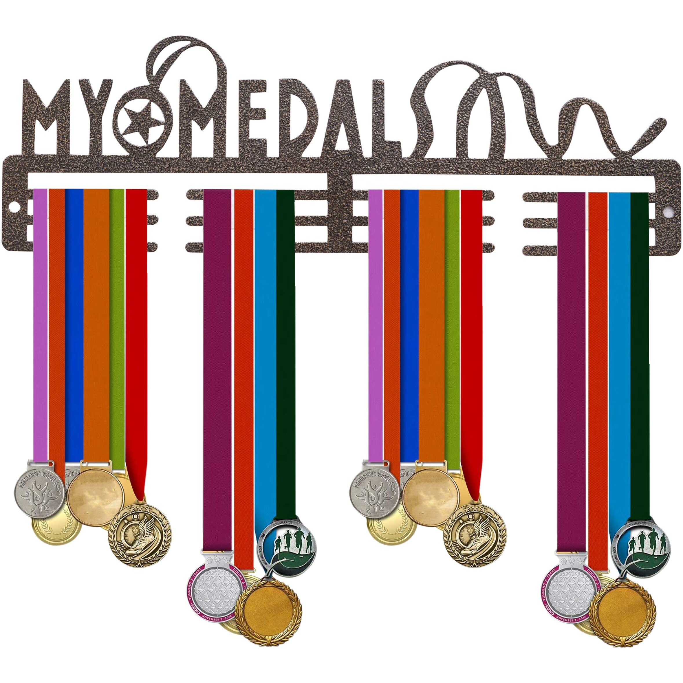 Naitik Creation Medal Hangers For Wall | Display Medal Holder Hanger - Holds Up To 60 Medals, Sports Wall Display | Premium Antique Golden (My Medal)