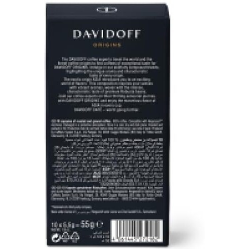 Davidoff Origins Asia Espresso Coffee 9/12 Intensity 10X Capsules, 1.94 Oz 55 G