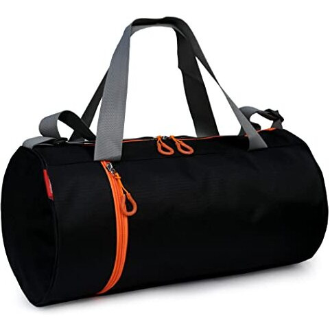 Sfane Gym Bags For Men With Separate Shoe Compartment Sports Gym Bag For Women Duffle Bags For Gym, Duffel Bags Sports Bag - Orange & Black