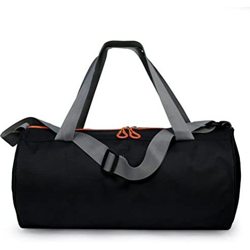 Sfane Gym Bags For Men With Separate Shoe Compartment Sports Gym Bag For Women Duffle Bags For Gym, Duffel Bags Sports Bag - Orange & Black